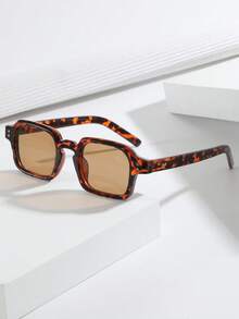 1 副男女通用秋季新款休闲简约时尚高端眼镜，适合万圣节、通勤、会议、休闲装、日常生活和使用 - 彩色 - 查看 14