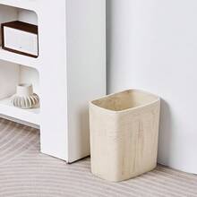 Natal Travertine Textures Bathroom Trash Can 1.8 Gallon(Liter) Small Kitchen Garbage Can, Living Room Bedroom Trash Can, Decorative Wastebasket Home Office, Handmade Resin Waste Bin - Đá vàng - Xem 10