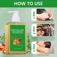 Champú de aceite de Batana 2025 nuevo, con aceite esencial de hoja de romero y aceite de Batana, que aporta al cabello un brillo natural y una sensación de suavidad, apto para todo tipo de cabello - 10,14 oz (300 ml), regalo perfecto para amigos y familiares (2 piezas) - Verde - Ver 9