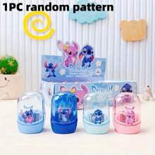1 pièce, Taille-crayon Disney Stitch - Design de personnage mignon, matériau en plastique durable, 3 couleurs au choix (bleu/rose/transparent) - cadeau d'anniversaire préféré pour les écoles, les bureaux et les fans de Disney