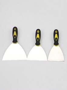 WORKPRO Wallpaper Scrapers 4-Piece, Stainless Steel Paint Scraper, Wall Scraper Set With Soft Handle, For Drywall Finishing, Plaster Scraping, Wallpaper, 38/76/100/150mm