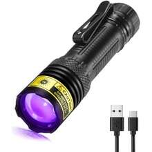 Uv Flashlight 395nm Black Light Mini Usb Rechargeable Ultraviolet Led Blacklight - 1 - 查看 2