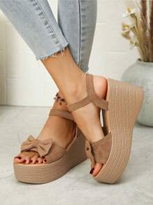 女士高跟凉鞋 - 卡其色 - 查看 3