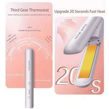 Cordless Mini Straightener And Curler, Suitable For People With Bangs And Soft Hair, USB Rechargeable Hair Tools, Can Used Continuously About 30 Minutes, Fast Heating, 3 Temperature Settings, Suitable For Home, Travel, Salon Use, Great Gift