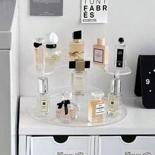 1PC Perfume Stand Organizer 3 Tier, Acrylic Display Stand Riser For Figures, Perfume, Dessert, Cupcake, Desktop Display Stand For Decoration And Organize - Clear - View 7