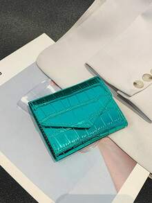 1-Piece Women's Stylish Glossy Crocodile Pattern Wallet, Compact And Exquisite, Easy To Carry, An Excellent Choice For Gifts - Pink - View 13