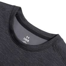 Under Armour Men's UA Meridian CW Crew Sweatshirt, Casual Everyday Fitness Training Sports Long Sleeve Pullover Pullover Sweatshirt 1379667-001 - Black - View 3