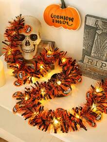 1/3 件 DIY 万圣节花环灯，2 米（6.56 英尺）/20LED 万圣节装饰灯，南瓜、蝙蝠、鬼魂，适用于万圣节派对、酒吧和房间墙壁装饰万圣节装饰灯家居装饰派对装饰万圣节装饰房间装饰万圣节花园装饰礼物仙女