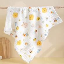 6-Layer Soft Absorbent Muslin Baby Bath Towel, Newborn Infant Swaddle Blanket, Baby Bathing Wrap - Multicolor - View 8