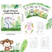Libro para colorear definitivo de animales de la jungla - Con escenas creativas de un león rugiendo, monos jugando y cascadas, perfecto para recuerdos de fiesta, proyectos de arte escolar y actividades familiares de manualidades. Cuaderno de bocetos de alta calidad adecuado para artistas jóvenes y entusiastas de la naturaleza. - Multicolor - Ver 6
