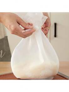 1pc Silicone Non-Stick Dough Kneading Bag - White - View 2