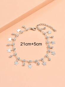 1 件随机水晶蝴蝶流苏脚链（女士）