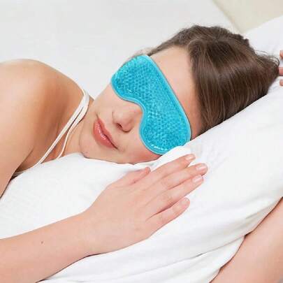 PVC Flanell Kalt- & Warmkompresse Augenmaske, wiederverwendbare Schlaf-Kühlgel Augenmaske, geeignet für Zuhause, Büro, Reisen, auch als Geschenkidee. Erhältlich in Pink, Blau, Grün