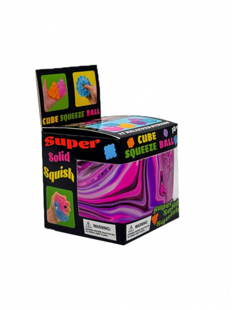 3D Ice Cube Needoh Stress Relief Toy, Mallow Squeezy Fidget Cube - Multicolor - View 10