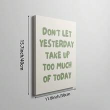 1 幅积极正面的墙面艺术画，鼠尾草绿色帆布印刷画，印刷海报，复古美学装饰，适用于卧室、客厅或办公室、公寓装饰，无框或带框 - 彩色 - 查看 12