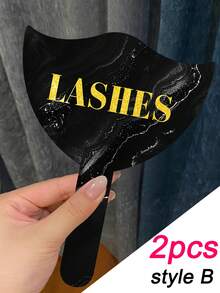 2 件装睫毛技师照片道具睫毛延长展示塑料卡睫毛 PVC 手持睫毛美容卡适用于社交媒体睫毛技术用品睫毛工具，睫毛技术人员的礼物 - 彩色 - 查看 9