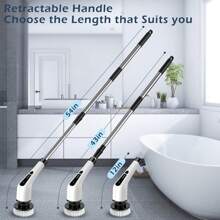 Electric Spin Scrubber, Cordless Motorized Cleaning Brush And Seven Interchangeable Brush Heads, Handheld Power Shower Scrubber Cordless, Suitable For Wall, Floor, Tile, Bathtub, Kitchen, Bathroom