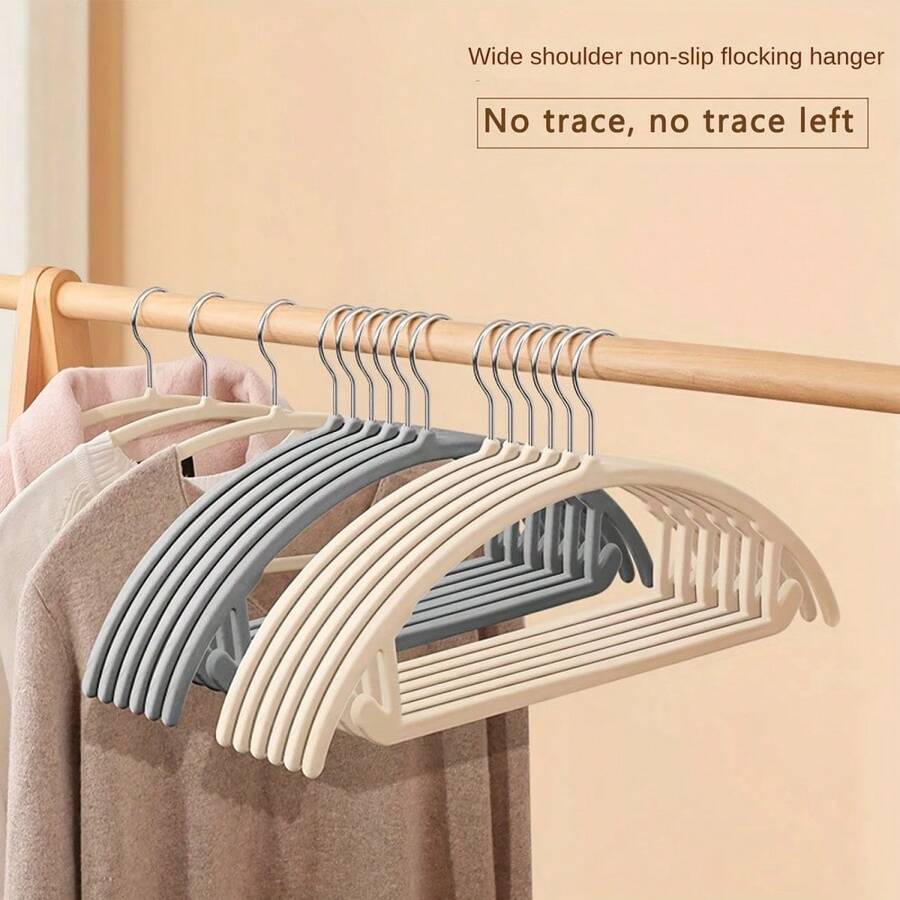 Rutschfeste Kleiderbügel, samtiges Design, keine Schulterdruckstellen, robuste Aufbewahrungsregale, geeignet für Badezimmer, Schlafzimmer, Kleiderschrank, Zuhause und Studentenwohnheime, Accessoires und Einzelhandelsbekleidungsausstellung