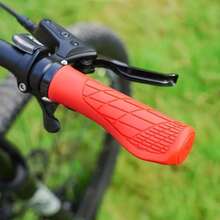 自行车减震车把套，自行车车把上的单锁，减震手柄套，适用于 BMX、山地车、MTB、沙滩巡洋舰、踏板车、折叠自行车，柔软防滑橡胶手柄，舒适符合人体工程学 - 彩色 - 查看 7