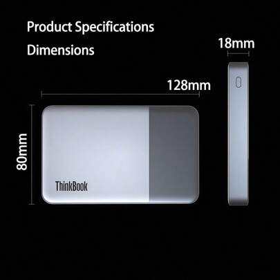 Lenovo TU810 Mobile Hard Drive Large Capacity Type-C Interface Direct Connection To IPhone For Photo Backup ExFAT Format Plug And Play Shockproof Metal Body