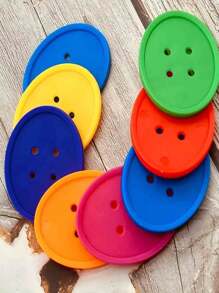 20pcs Colorful Geometric DIY Buttons - Large Plastic Craft Decorations, Shapeable, Suitable For Creative Projects, Cute Asymmetrical Design, Fun DIY Activity With Multiple Holes, Craft Buttons For Saudi Arabia's National Day, Parties, Weddings, Christmas, Halloween, Mother's Day, Family, Dining, Dorm, Office, Company, Outdoor, Kitchen, Bathroom, Home, Home Goods, School, Students, Dorm Supplies, Camping, Travel