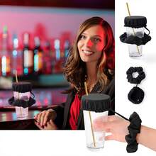 1/3/5/8pcs Nightclub Anti-Drugging Cup Lids, Bar Anti-Spiking Scrunchie Cup Covers, Nightclub Anti-Drugging Devices, Cute Sealed Coffee Cup Lids, Suitable For Bars, Clubs - Multicolor - View 3