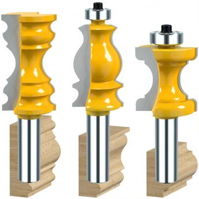 1/2 Inch Shank Architectural Molding Router Bits,Crown Molding Router Bit, Bullnose Bead Column Face Molding Router Bit For Woodworking Tools