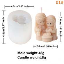 Molde de Silicone da Cena de Natividade, Vela de Cera Perfumada da Família Religiosa, DIY Mini Família de Jesus em Epóxi, Ferramenta de Artesanato de Arte Religiosa, Molde de Figurinha 3D para Decoração do Lar