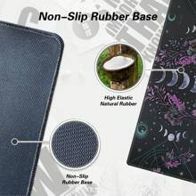 BHJLAXR Mystic Moon Phases & Floral Design Large Mouse Pad - Non-Slip, Stitched Edge Desk Mat For Gaming And Office Use, 31.4x15.7 Inches
