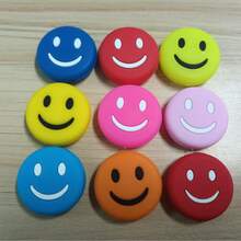 10 件装网球拍减震器硅胶减震块，笑脸设计，适合网球、羽毛球、四季 - 彩色 - 查看 3