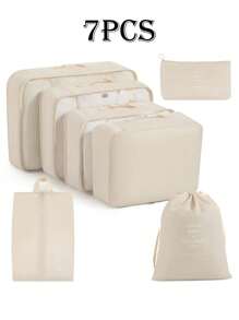 8pcs Travel Packing Cubes - Compression Packing Organizers, Suitable For Carry-On Luggage, Clothes Storage Bags, Luggage Organizer Set, Essential For Cruise, Beach Travel, Summer Trip, Women Lingerie Bag, Room Decor, Travel Accessories, Back To School Supplies, Dorm Essentials