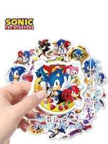 Sega 50pcs  Officially Licensed Series Stickers Miles Prower Amy Rose The Echidna Computer Mug Luggage Decoration Stickers Halloween Christmas Birthday Best Gift Mom And Friend Anniversary Gifts - Multicolor - View 5