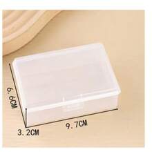 Clear 1Pcs PP Storage Box Mini Transparent Plastic Case Container Rectangular Box Packaging Box For Jewellry Beads Small Items - 白色 - 查看 1