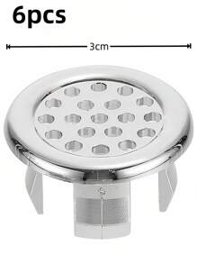 2/4pcs Plastic Bathroom Kitchen Basin Sink, Overflow Cover Ring Insert Replacement, Chrome Hole Round Drain Cap, Basin Accessory,Note That One-Size Has 4 Pcs, 1 Piece Only Has 1 Pc, And 2 Packs Only Have 2 Pieces,This Product Is Not A Universal Model. Please Confirm Whether The Product Size Is Suitable Before Purchasing