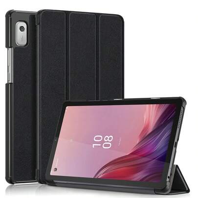 Solid Black PU Leather Basic Pad Protective Case For Tab P12 (12.7 Inch) 2023/ Idea Tab Pro 12.7 Inch 2025/ Tab M8 Gen 4 (8 Inch MTK) / Tab M9/ Tab K11 Plus 11.45 Inch/ Tab P11 Gen 2 11.5 Inch Spring Gift PC