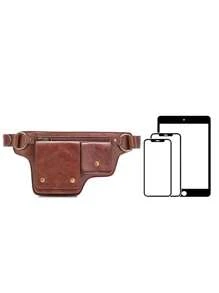 Punk Style Vintage PU Leather Waist Bag - Fanny Pack For Outdoor Sport And Travel