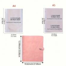 Personalized Name Customization-A4, A5 Notebook Binder, Bill Document Cover File Book, Suitable For A4, A5 Filling Paper Personal Planner Binder With Magnetic Closure, School Supplies, Back To School