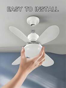 52cm Ceiling Fan With Light, 40W LED, E27 Bulb, 3-Speed, Dimmable (3000K-6500K), Remote Control, Suitable For Living Room, Kitchen, Office - White & Color - one-size - View 8