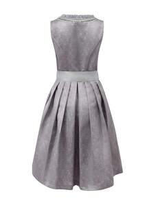 Disfraces de Oktoberfest para mujeres, conjunto de 2 piezas con vestido Dirndl tradicional alemán y atuendo de cerveza, para Halloween - Gris - Ver 2