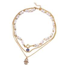 1 pieza Collar de perlas multicapa, estilo punk unisex, adecuado para uso diario y vacaciones, accesorio versátil | Toque artístico | Belleza hecha a mano