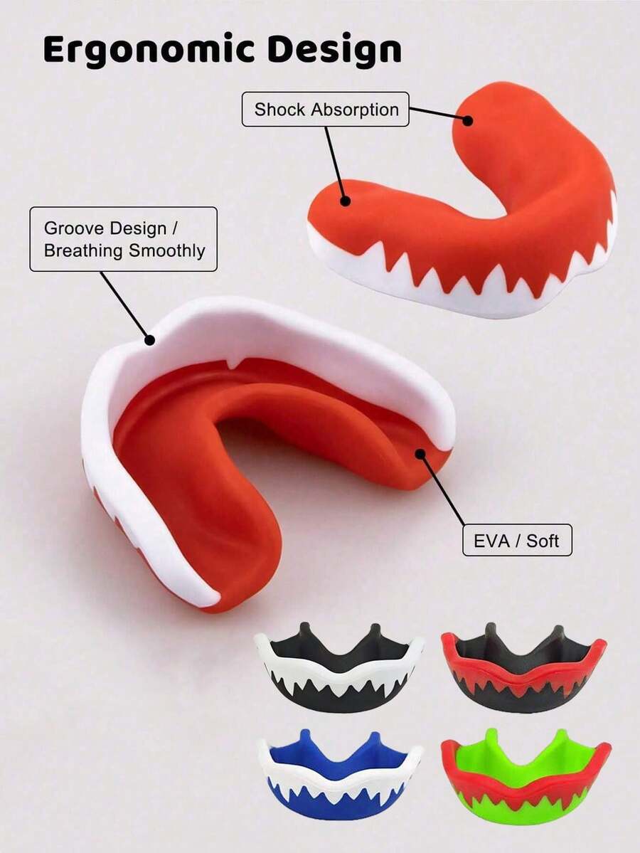 1pc Silicon Sport Mouthguard, Suitable For Martial Arts, Boxing, Basketball,Gumshield - Multicolor - View 1