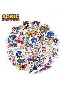 Sega 50pcs  Officially Licensed Series Stickers Miles Prower Amy Rose The Echidna Computer Mug Luggage Decoration Stickers Halloween Christmas Birthday Best Gift Mom And Friend Anniversary Gifts - Multicolor - View 10
