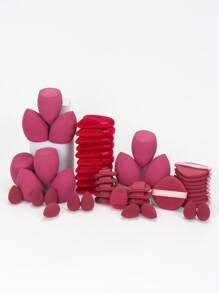 5/10/20/30/40/50/60PCS Makeup Tools Set Including:10PCS Makeup Sponges For Liquid Makeup+10PCS Mini Makeup Sponges For Liquid Makeup+10PCS Triangle Powder Puffs For Loose Powder And Makeup Setting+10PCS Air Cushion Powder Puffs For Facial Makeup+10PCS Mini Air Cushion Powder Puffs For Facial Concealer Makeup