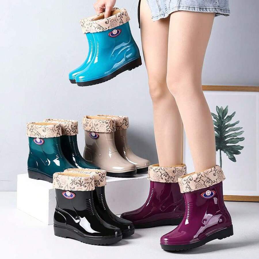 Women Water Shoes - 798卡其色(黑底加棉款) 偏小一號 - 查看 1