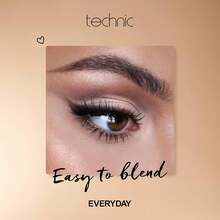 Technic Mega Mattes Nude Eyeshadow Palette - 12 Pigmented, Professional, Long Lasting, Easy To Apply And Blendable Matte Shades For The Perfect Look For Day Or Night 18g