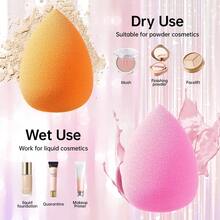 Set de 10 esponjas de maquillaje de colores aleatorios, esponjas de maquillaje para una complexión impecable, de uso dual seco/húmedo que no absorben, para correctores y polvos, gran regalo para el verano