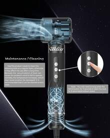 UKLISS Set da parrucchiere multifunzionale 7 in 1, asciugacapelli ionico ad alta velocità da 60.000 watt (previene efficacemente l'effetto crespo), piastra per capelli a ioni negativi, spazzola ad aria calda, ferro arricciacapelli ad aria, piastra per capelli per lo styling, volumizzante.