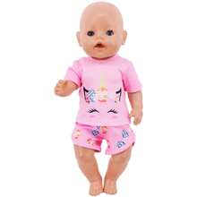 Set de 2 piezas (camisa y pantalones cortos) apto para muñecas bebé Reborn de 16 a 18 pulgadas, accesorio (la muñeca no está incluida)