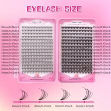 600 Clusters 80D-100D Extreme Volume Lash Extensions D Curl DIY Professional Lash Clusters Magnetic Density Tray Stage-Ready Fluffy Lashes Kit - DIY-jMS-222+Pink Tools - View 3