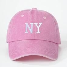 1 قبعة بيسبول NY مطرزة للرجال، قابلة للتعديل، كاجوال للاستخدام الخارجي - رمادي - مشاهدة 1
